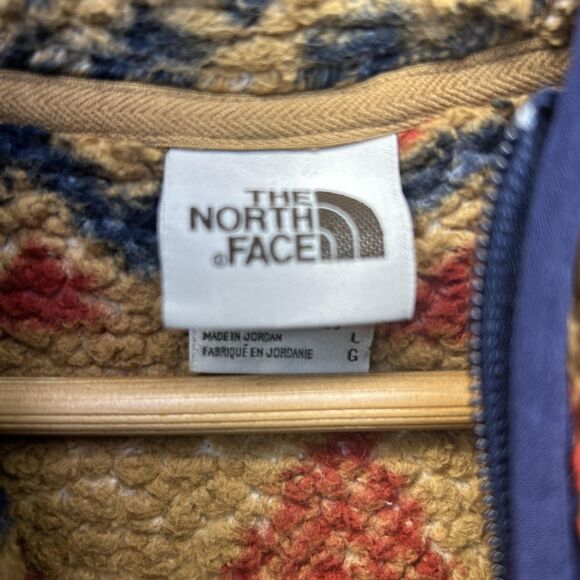 The North Face Fleece Jacket Womens Large Brown Campshire Sherpa Pullover Aztec - Picture 4 of 16